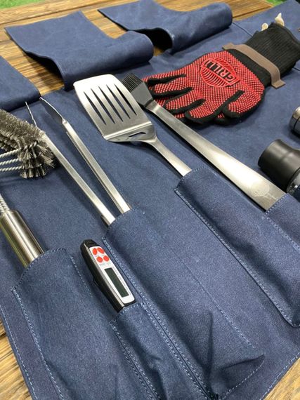 Скрутка органайзер для барбекю інструментів синя (джинс) GRILLI 88800 Код: 009369 | Зображення 3