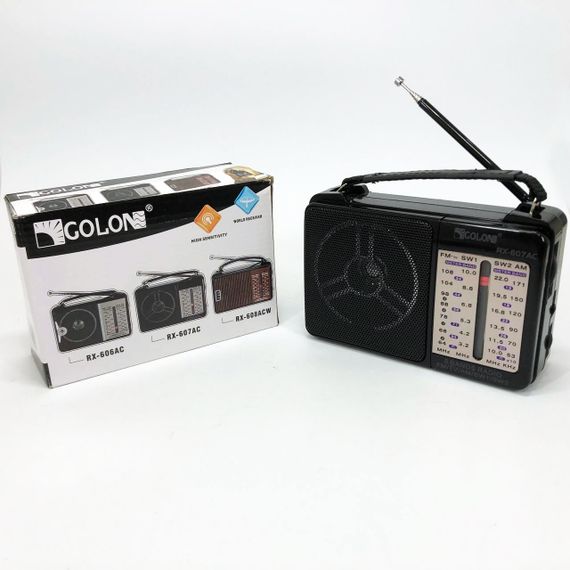 Радіоприймач GOLON RX-607 AC, Приймач фм радіо, Радіоприймач від 220 Ретро аналоговий FW-56 | Зображення 9