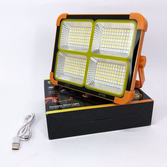 Потужний ліхтар - прожектор із сонячною панеллю та функцією Power bank Solar LED light WR-188 12000 mAH | Зображення 7