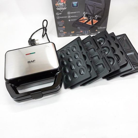 Компактна електрична вафельниця RAF, Сендвічниця мультипекар, Гриль для дому для шашлику OE-10 | Зображення 5