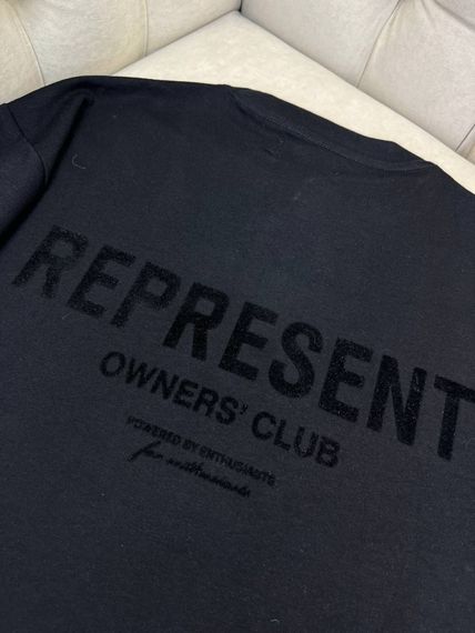 Футболка Represent Black чоловіча чорна бавовна f726 | Зображення 2