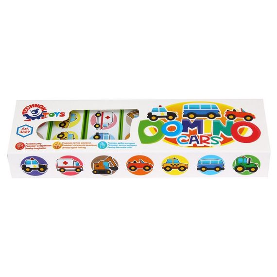 Настольная игра Домино детская "Авто" ТехноК 3329TXK | Зображення 1