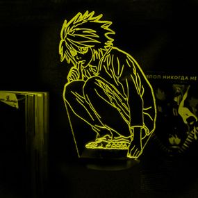 Акриловий світильник-нічник L з Тетраді Смерті жовтий tty-n001972