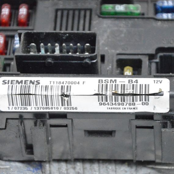 Блок запобіжників Peugeot 206 307 406 Partner бсм BSM-B4 Пежо Партнер 9643498780 T118470004F | Зображення 2