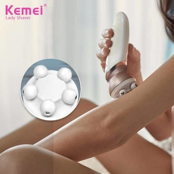 Женский эпилятор KM-7115 6-в-1 Multifunctional Ladies Care Kits / Универсальный беспроводной эпилятор + 6 насадок AND KM-7115 | Зображення 6