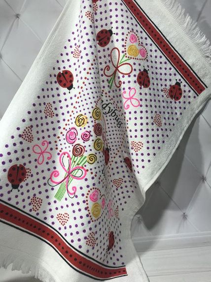 Набір 12 кухонних рушників By IDO Antalya Lady Bug 40х60 махра/велюр