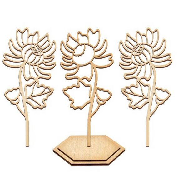 Набор для витражной живописи по номерам "Пышная хризантема" FDSGK-017 | Зображення 1