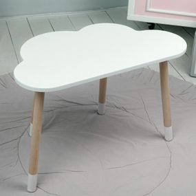 Дитячий столик хмаринка 46х70х40, стіл від 1 року для дитини, білий