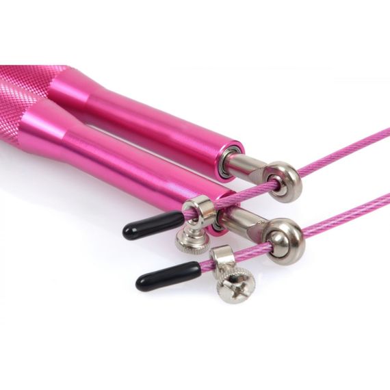 Скакалка швидкісна 4yourhealth Jump Rope Premium 3м металева на підшипниках 6863 Рожева | Зображення 4