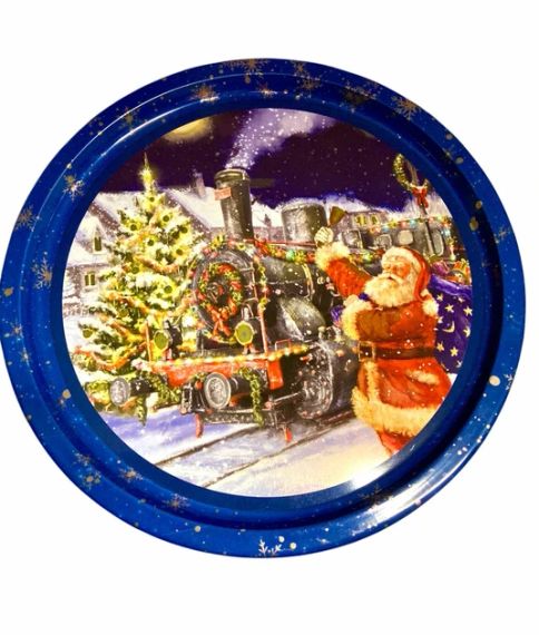 Печенье ассорти песочное Новогоднее (Рождественское) с Санта Клаусом в  ж/б, 340г | Зображення 1