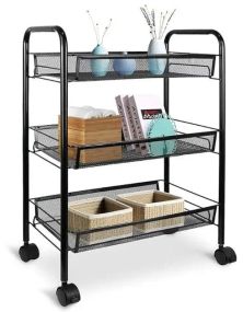 Этажерка органайзер 3-х ярусная на колесиках