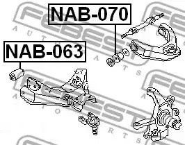 Сайлентблок важеля NISSAN TERRANO, FEBEST (NAB070) | Зображення 1