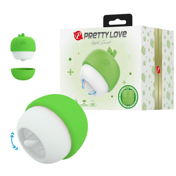 Вібростимулятор PRETTY LOVE APPLE SECRET, 12 licking settings, Silicone ABS Sex Aura