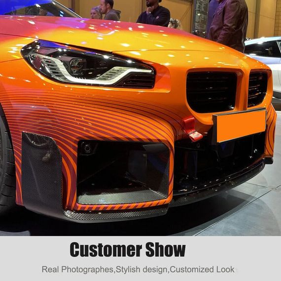 Накладка на передній бампер Lip V1 (для G87, Карбон) для BMW 2 серія G42 2021- рр | Зображення 8