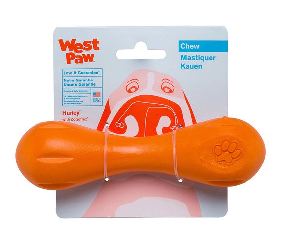 Іграшка для собак West Paw Hurley Dog Bone помаранчева, 15 см | Зображення 1