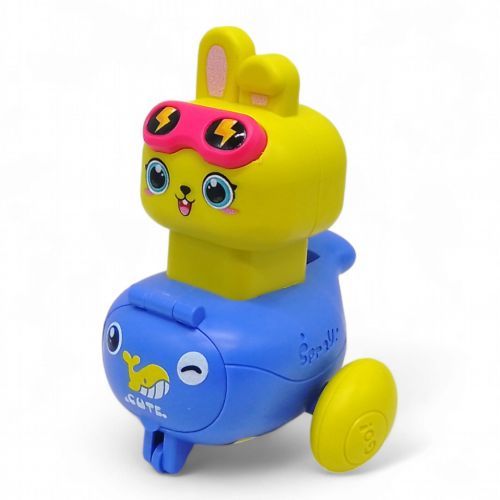 Машинка заводная "Зверюшка", со свистком (сиреневая)