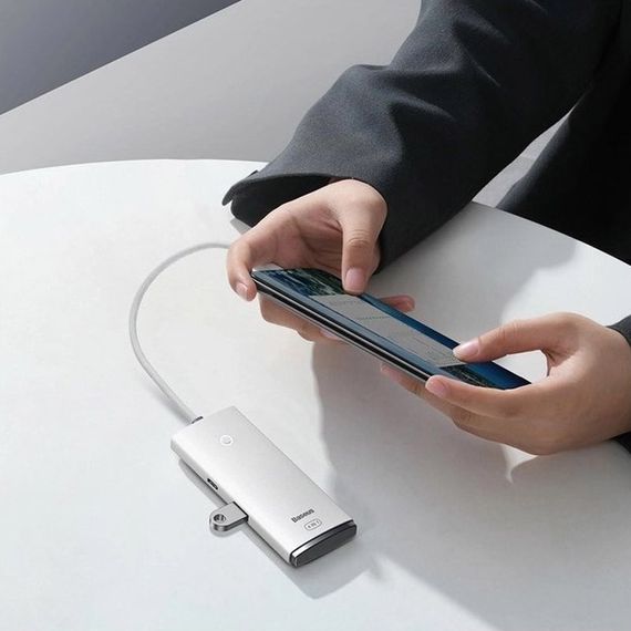 Перехідник HUB Baseus Lite Series 4in1 (USB-A to USB3.0*4) (0.25m) (WKQX03) | Зображення 5