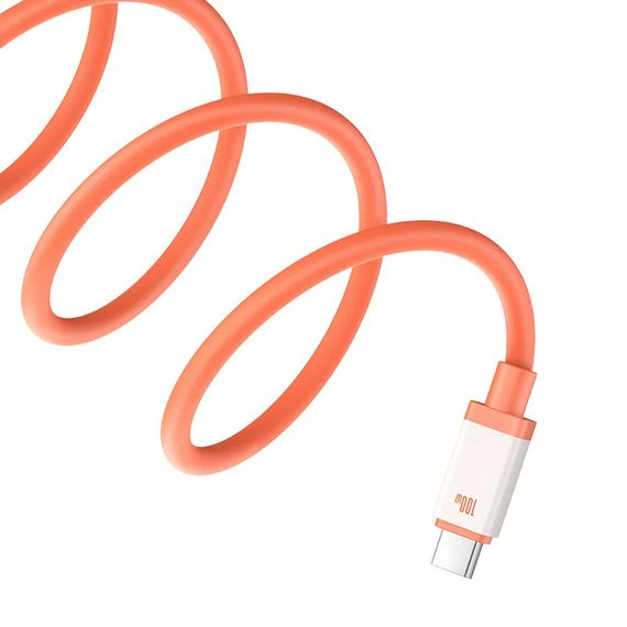 Дата кабель Baseus 0°C Series Fast Charging Type-C to Type-C 100W (1m) (P10368800731) Canyon Coral | Зображення 2