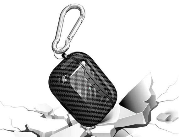Силиконовый чехол Primo Carbon Fiber для AirPods 3 (MME73) - Black