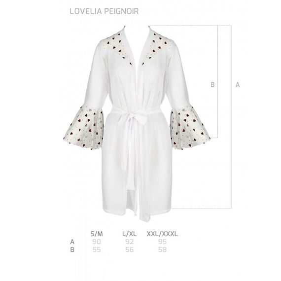 Повітряний пеньюар Passion LOVELIA PEIGNOIR L/XL, white | Зображення 5