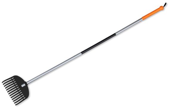 Граблі пластикові Bradas зубців зі сталевим черенком TQ-G13TS
