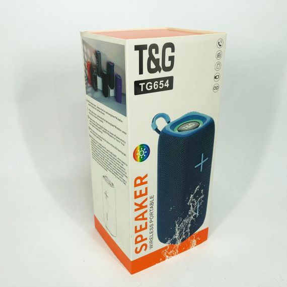 Портативна Bluetooth колонка TG654 8W з підсвічуванням. VJ-258 Колір: синій | Зображення 7