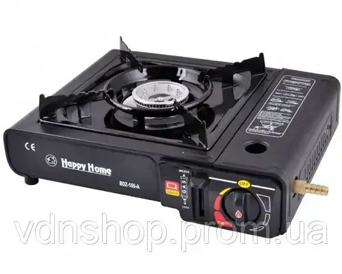 Портативна газова плита HAPPY HOME BDZ-155A + кейс | Зображення 1
