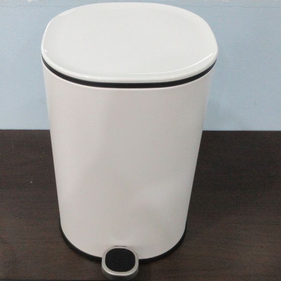 Відро для сміття з плавним закриттям овальне ZERIX PRIME-TC0105 WHITE 5 л (колір білий) (ZX5901) | Зображення 8