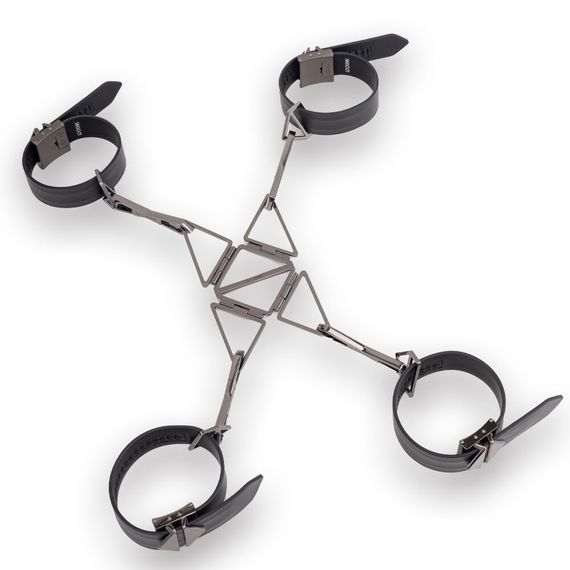 БДСМ-набір LOCKINK Bondage & Restraint Set, чорний, натуральна шкіра, фіксатори, маска, кляп | Зображення 7