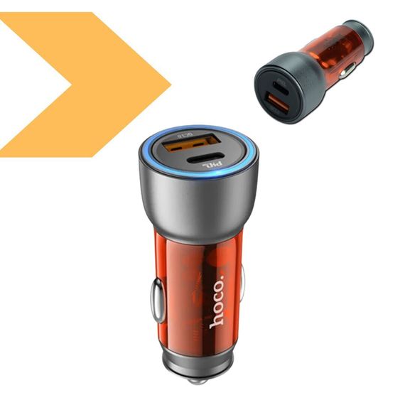 Автомобільне зарядне пристрій Швидке зарядження XPRO NZ8 Sprinter 43W PD25W+QC3.0 Type-C to Type-C (37376-01_231) | Зображення 1