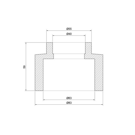 Муфта PPR Thermo Alliance 63х40 перехідна DSB114 | Зображення 1