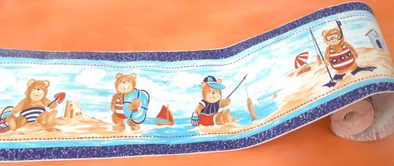 Пленка самоклеющаяся бордюрная 13,3х1000cm водостойкая детский рисунок | Зображення 2