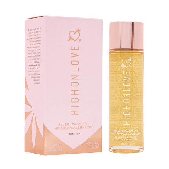 Массажное масло с ароматом белого шоколада Sensual Massage Oil Decadent White Chocolate, 120 мл HighOnLove (Ка
