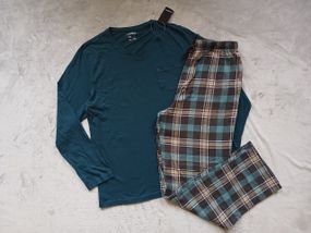 Пижама мужская с фланелевыми штанами