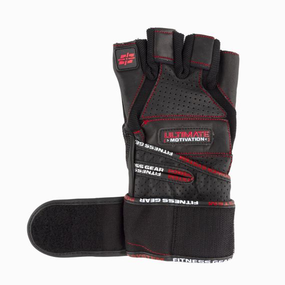 Рукавички для фітнесу Power System PS-2810 Ultimate Motivation Black/Red Line M | Зображення 3