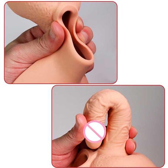 Анальний фаллоїмітатор на ремені для подвійного проникнення Lovetoy Vibrating Unisex 10 режимів вібрації | Зображення 5