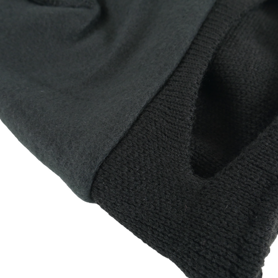 Шапка-балаклава вязаная на флисе черный | Зображення 9