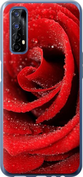 Чехол на Realme 7 Красная роза "529u-2081-17620"