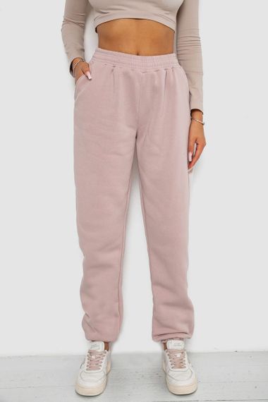 Спортивные штаны женские на флисе  -уценка, цвет бежевый, 238R58671-U-19