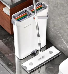 Набір швабра та відро з віджимом Joybos M03-7 Flat Floor