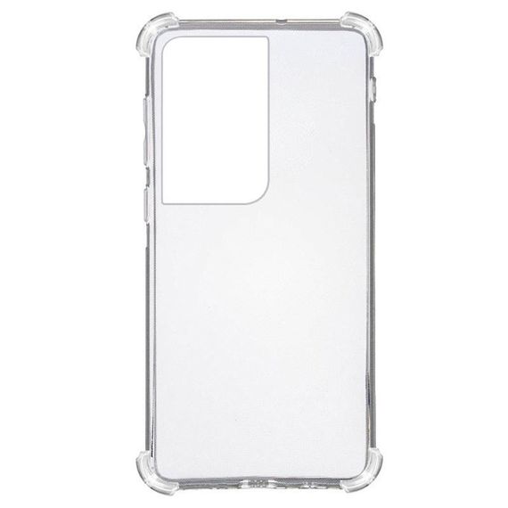 TPU чохол GETMAN Ease logo посилені кути для Samsung Galaxy S21 Ultra Безбарвний (прозорий)