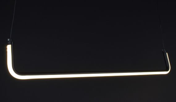 Люстра світлодіодна підвісна LED світильник для квартири на стелю лед 27325 Чорний 20-150х12х92 см. | Зображення 7