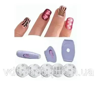 Манікюрний набір для візерунків на нігтях Салон Експрес, стемпінг для манікюру Salon Express | Зображення 2