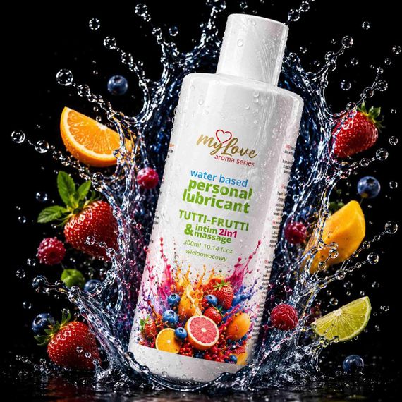 2в1 лубрикант та масажний гель - MyLove Aroma Series Intim&Massage Tutti-Frutti, 300 мл Sex Aura | Зображення 1