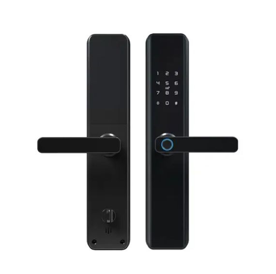 Дверний сенсорний замок з відбитком пальця,розумна біометрична дверна ручка, 4 способи відкриття | Зображення 3