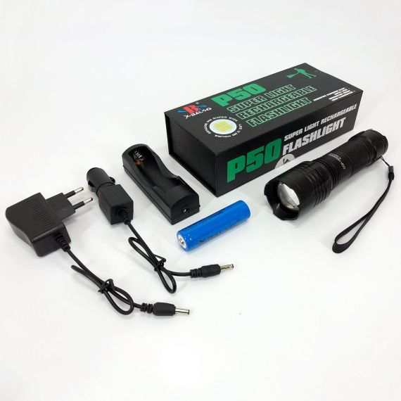 Тактичний ліхтар на акумуляторі з юсб Bailong BL-8900-P50, Військовий тактичний ліхтар ZQ-42 | Зображення 1