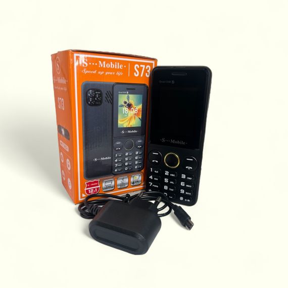Кнопочный мобильный телефон на 4 сим карты AIEK s-mobile S73 Black | Зображення 9