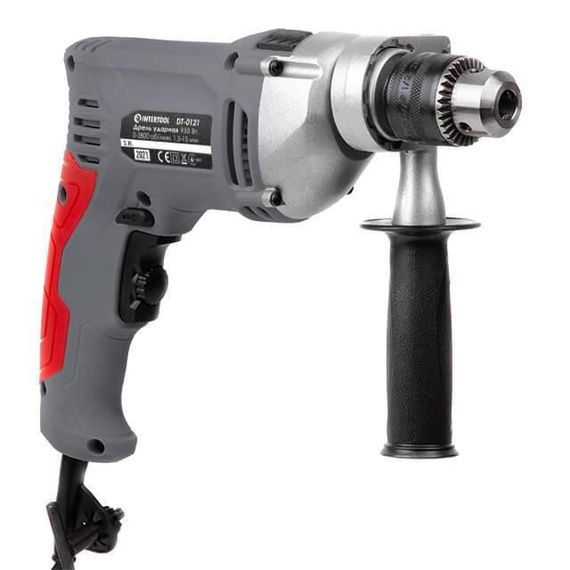 Дриль ударний 950Вт, 0-2800 об / хв, 1.5-13мм, реверс, металевий корпус редуктора INTERTOOL DT-0121 | Зображення 3