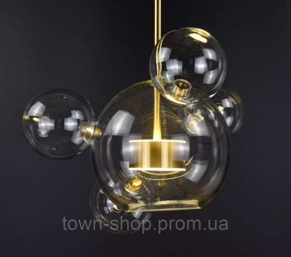 Люстра потолочная LED AA397-200+4-ab Латунь 40-130х35х35 см. | Зображення 1