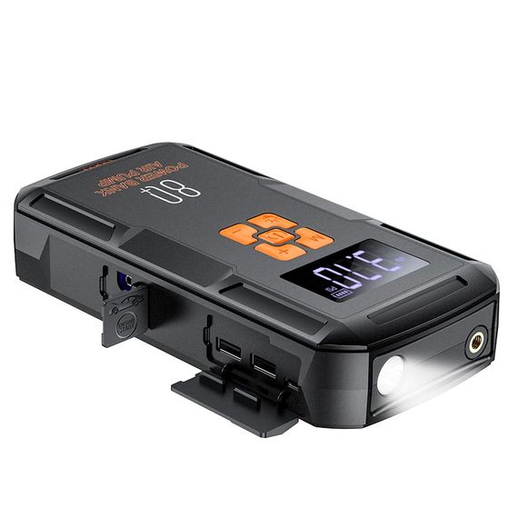 Бустер + насос для авто HOCO QS2 Land portable smart air Pump emergency with start-up power bank 800A (8000mAh)